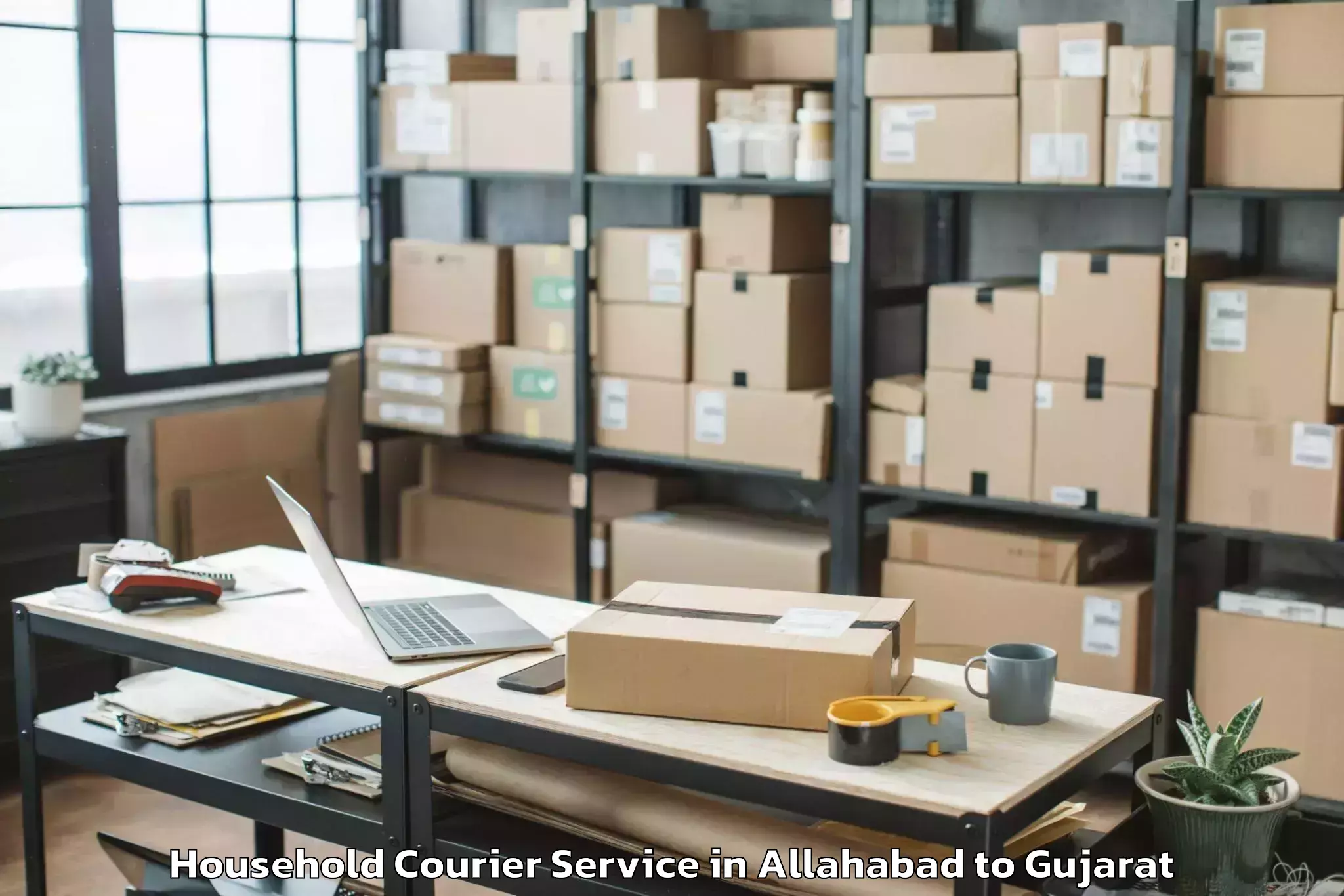 Trusted Allahabad to Savarkundla Household Courier